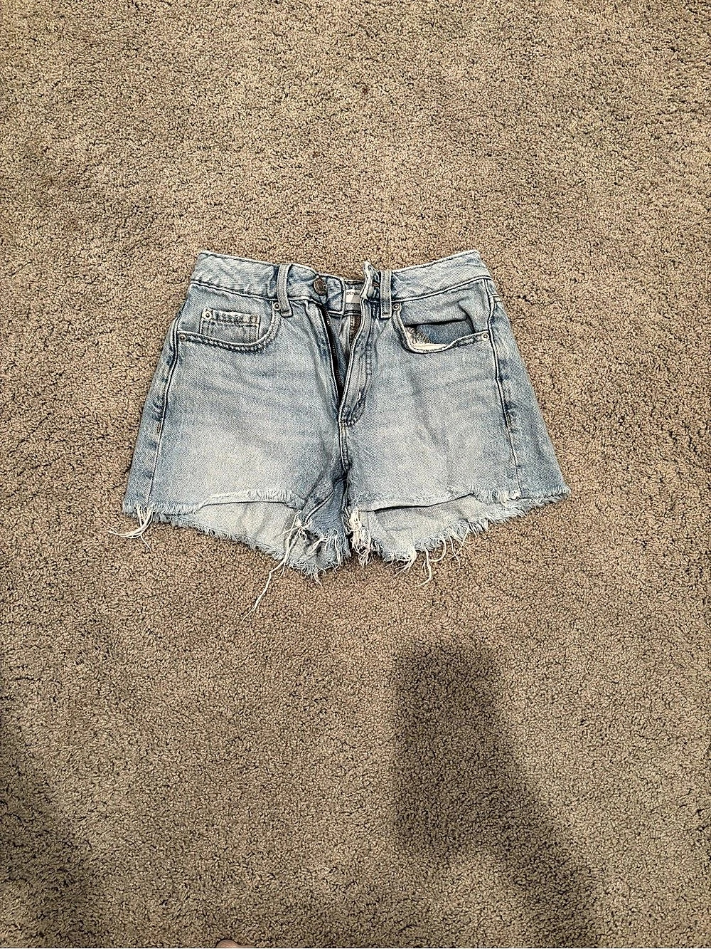 Garage Denim Distressed Jean Shorts Waist 23